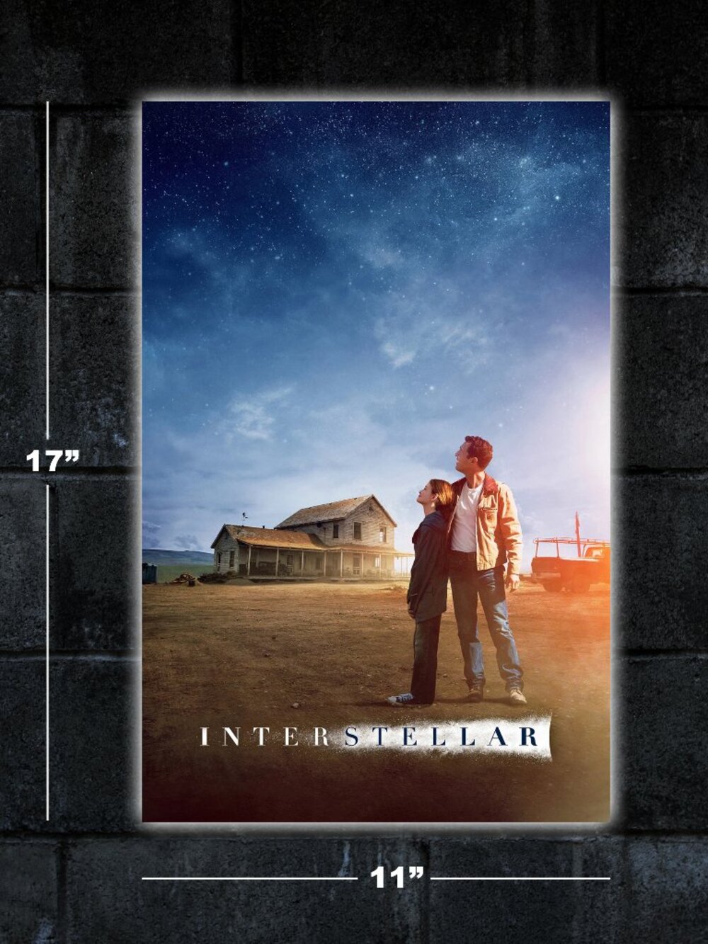 Interstellar movie psoter - 11x17 wall art print scifi space christopher nolan
